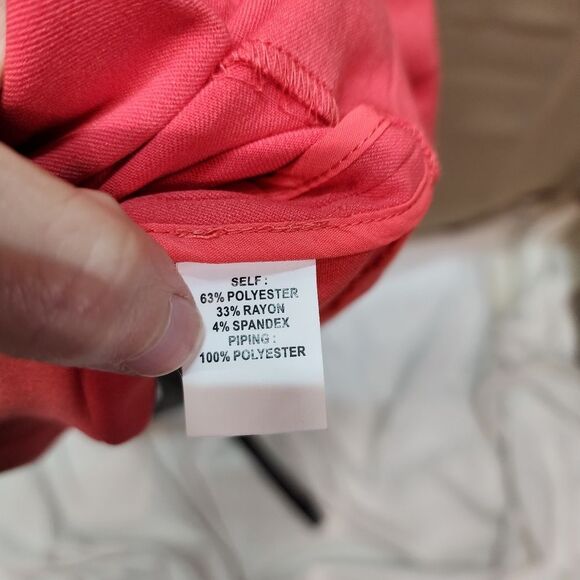 Phoebe Couture by Kay Unger Coral Smocked Designer Shift Dress Size 6 - Picture 9 of 14